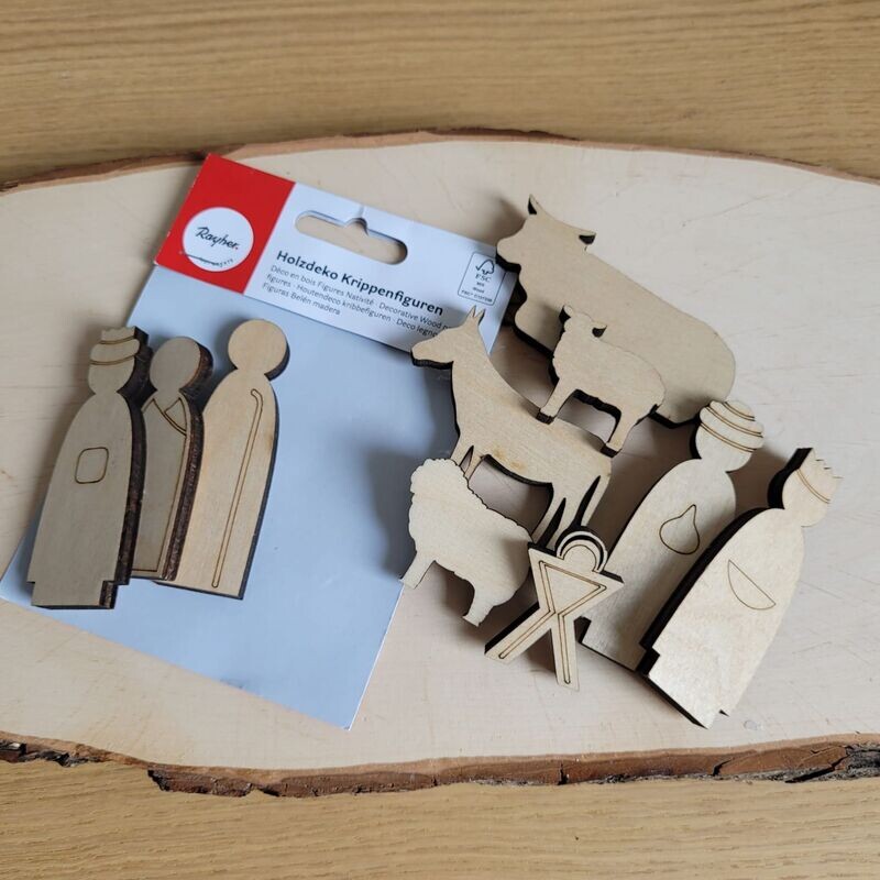 RAYHER - RAYHER Holzdeko Krippenfiguren 12 teilig RAYHER - RAYHER Holzdeko Krippenfiguren 12 teilig