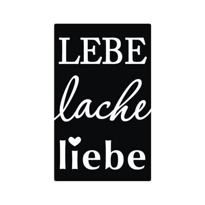 Label Lebe-Lache-Liebe-Rayher