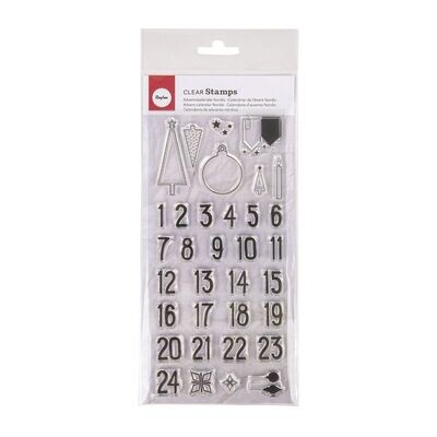 RAYHER Clear Stamps Adventskalender Nordic