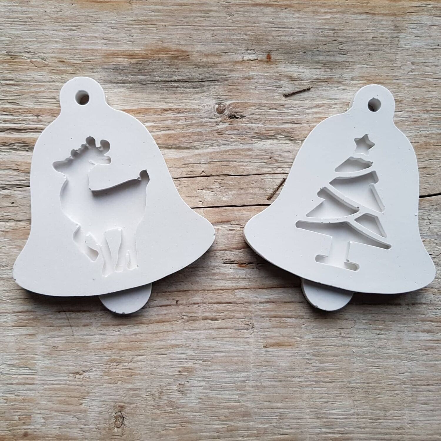 Silikon - Gießform - Weihnachtsbaum Anhänger "ELCH oder TANNE"