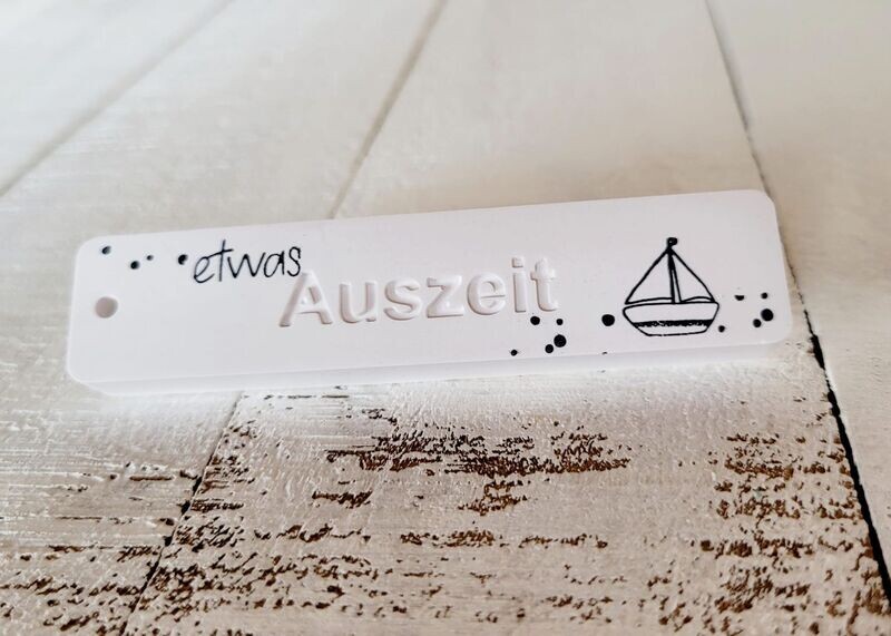 Silikon - Gießform - Etiketten /Anhänger - Silikon - Gießform - Etiketten /Anhänger - "AUSZEIT"