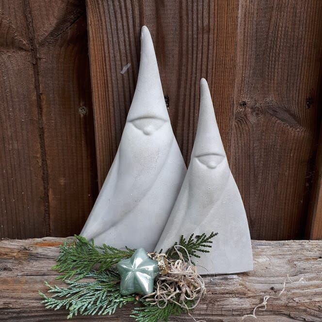 Silikon - Gießform - Puristische Weihnachtsmänner – Ein- oder Zweiseitig