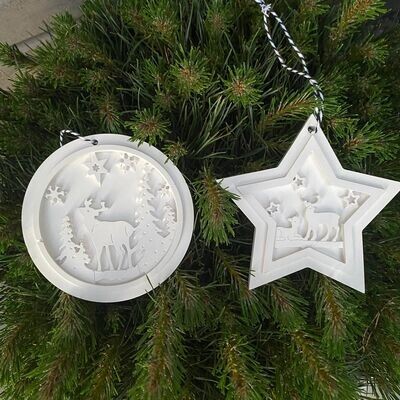 Silikon - Gießform - Anhänger – Baumschmuck – 3 Varianten