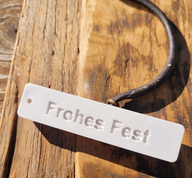 Silikon - Gießform - Etiketten /Anhänger - Silikon - Gießform - Etiketten /Anhänger - "FROHES FEST" im 4er SET