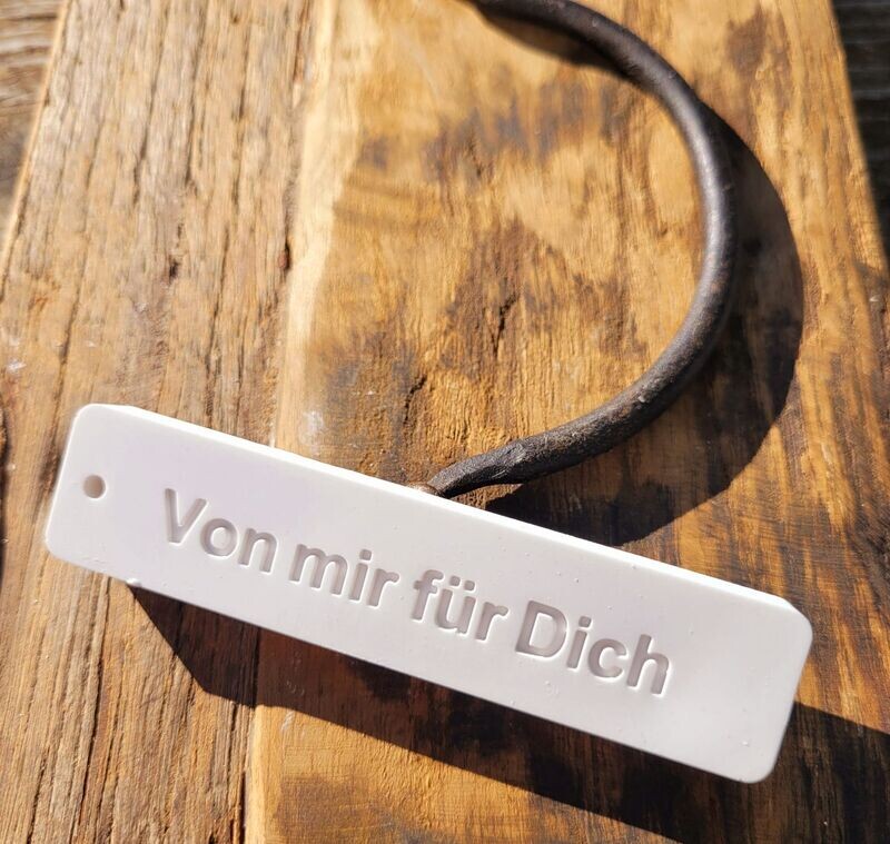 Silikon - Gießform - Etiketten /Anhänger - Silikon - Gießform - Etiketten /Anhänger - "Von mir für dich" im 4er SET