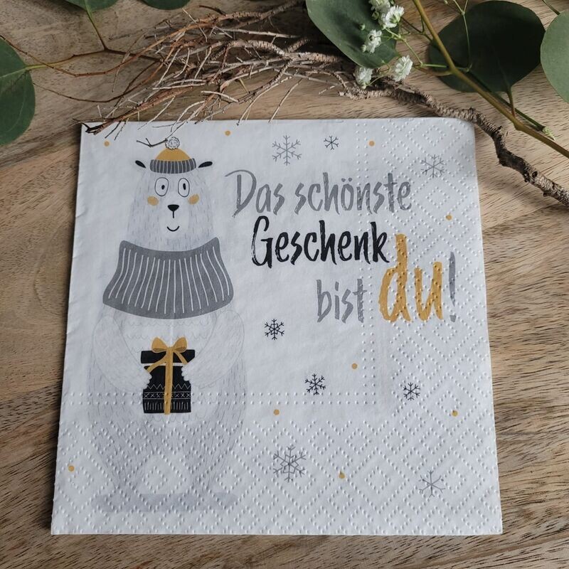 Serviette♥Das schönste Geschenk bist du♥ Serviette♥Das schönste Geschenk bist du♥