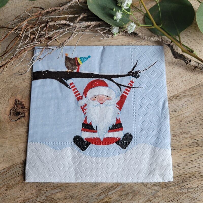 Serviette♥ Der hängende Weihnachtsmann Fritz♥ Serviette♥ Der hängende Weihnachtsmann Fritz♥