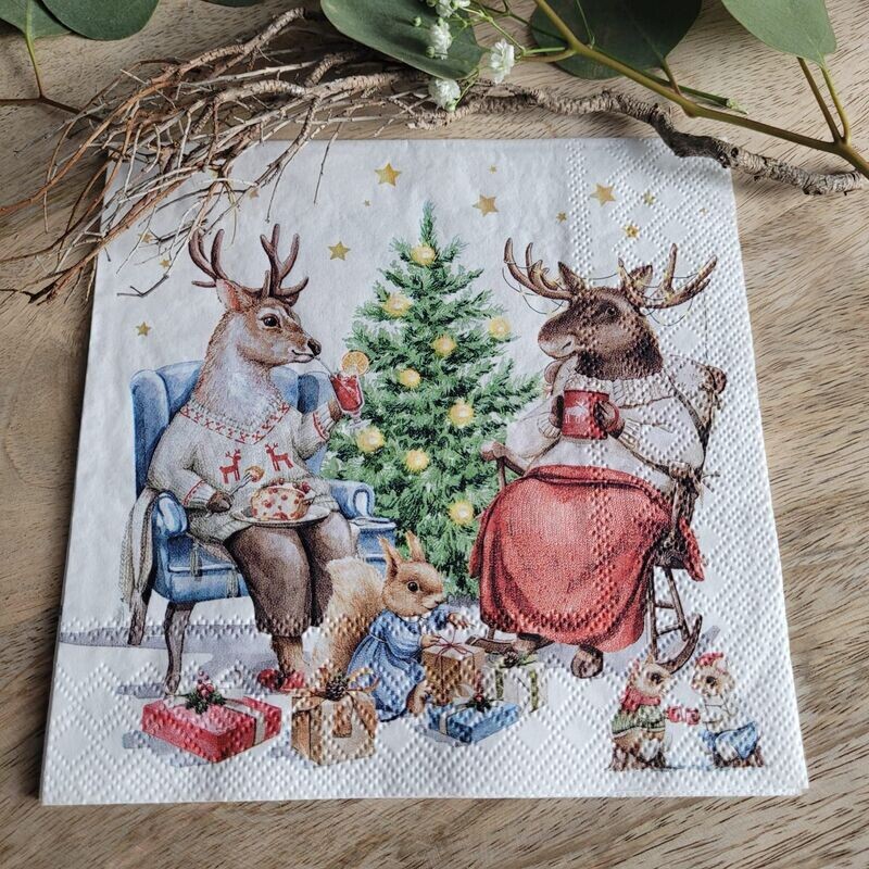 Serviette♥Der Weihnachts Abend♥ Serviette♥Der Weihnachts Abend♥