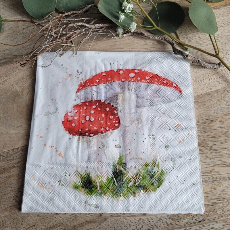 Serviette♥Wilder Fliegenpilz♥