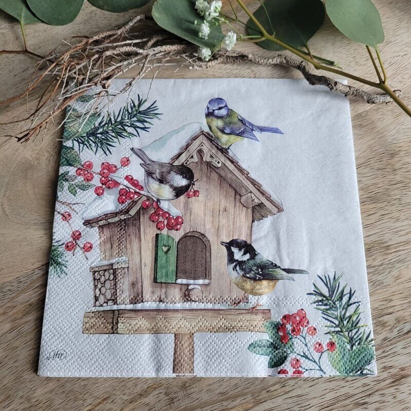 Serviette♥Vogelhaus Treffen♥