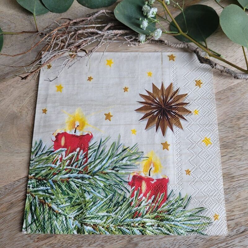Serviette♥Leuchtender Weihnachtszauber♥ Serviette♥Leuchtender Weihnachtszauber♥