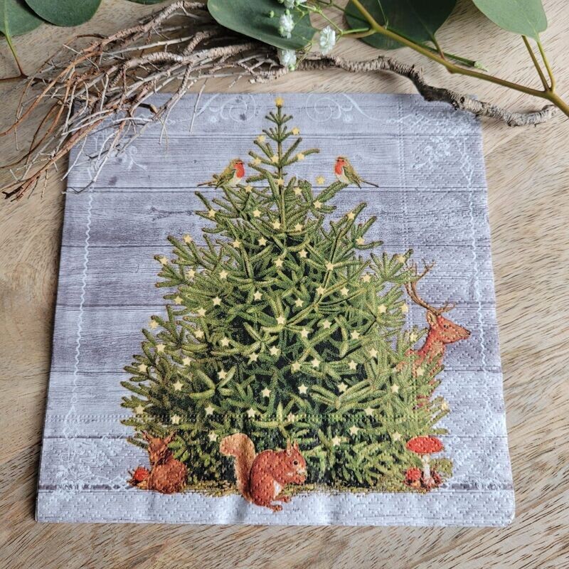 Serviette♥ Tannenbaum Geflüster♥ Serviette♥ Tannenbaum Geflüster♥