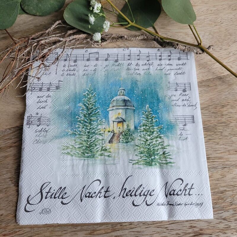 Serviette♥Stille Nacht-heilige Nacht♥ Serviette♥Stille Nacht-heilige Nacht♥