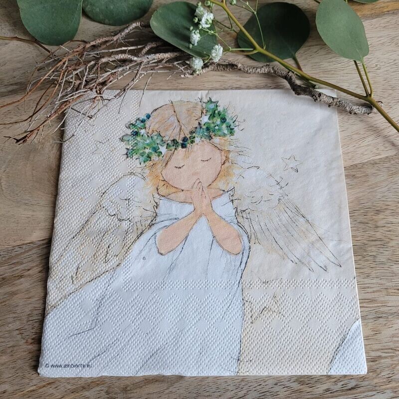 Serviette♥kleiner betender Engel♥ Serviette♥kleiner betender Engel♥
