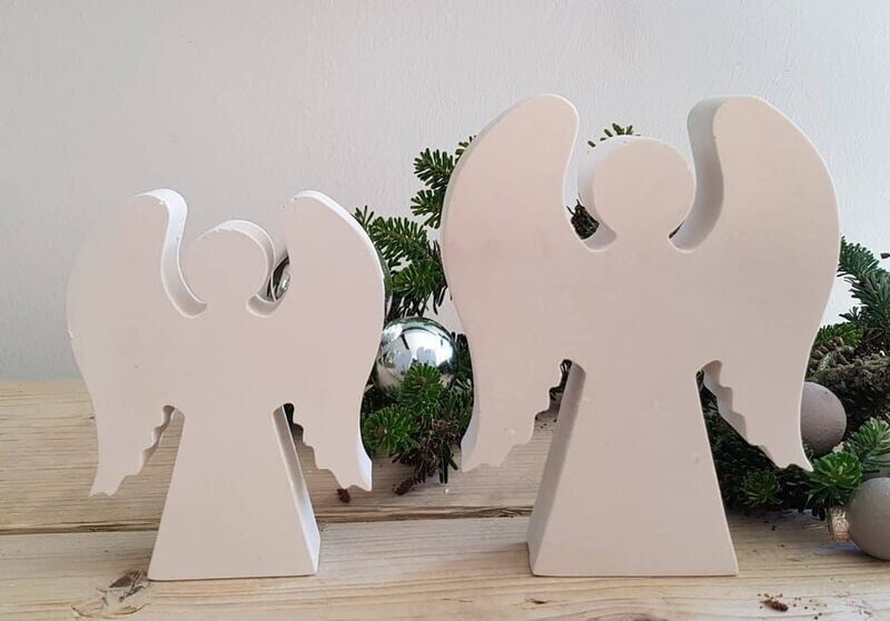 Silikon - Gießform - Engel mit großen Flügeln - Christkind in 2 Größen Silikon - Gießform - Engel mit großen Flügeln - Christkind in 2 Größen