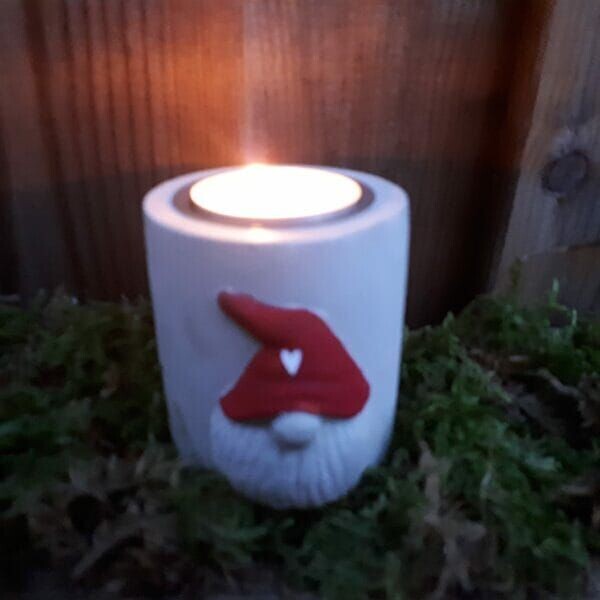 Silikon - Gießform - Wichtel - TEELICHTHALTER/Weihnachten