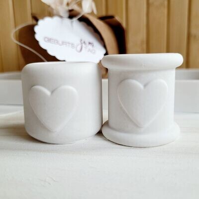 4 Silikonformen Für Kerzenhalter - DIY Set Mit Herz, Stern & Kreisformen