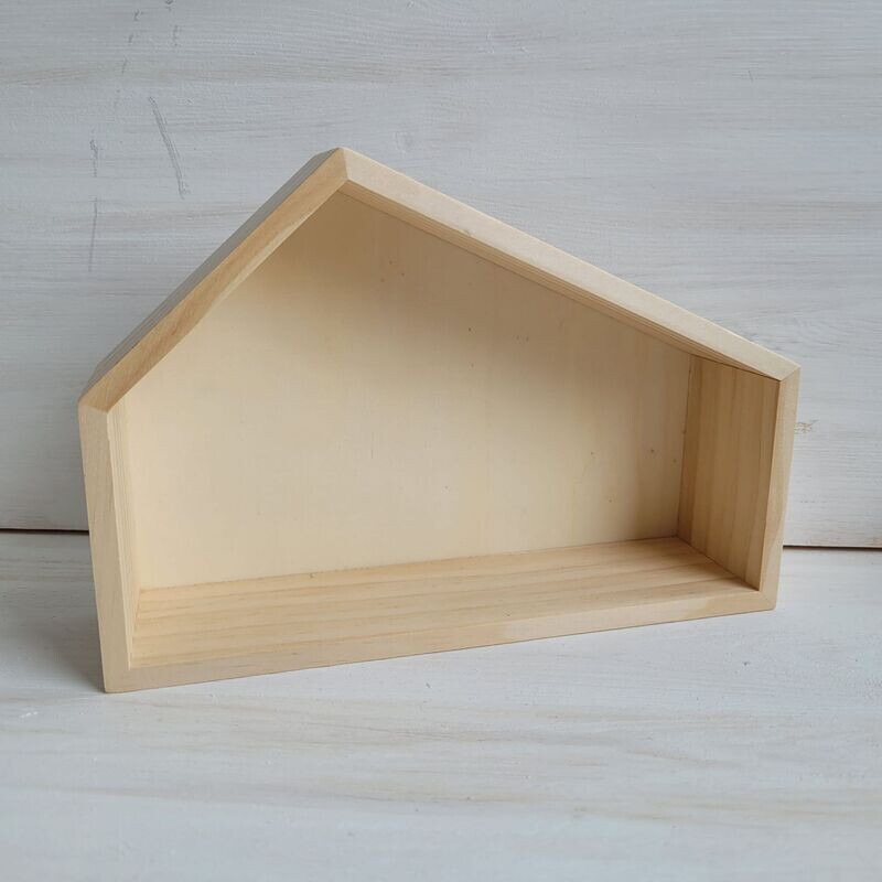 RAYHER - Holz Haus Schrägdach für Krippe RAYHER - Holz Haus Schrägdach für Krippe