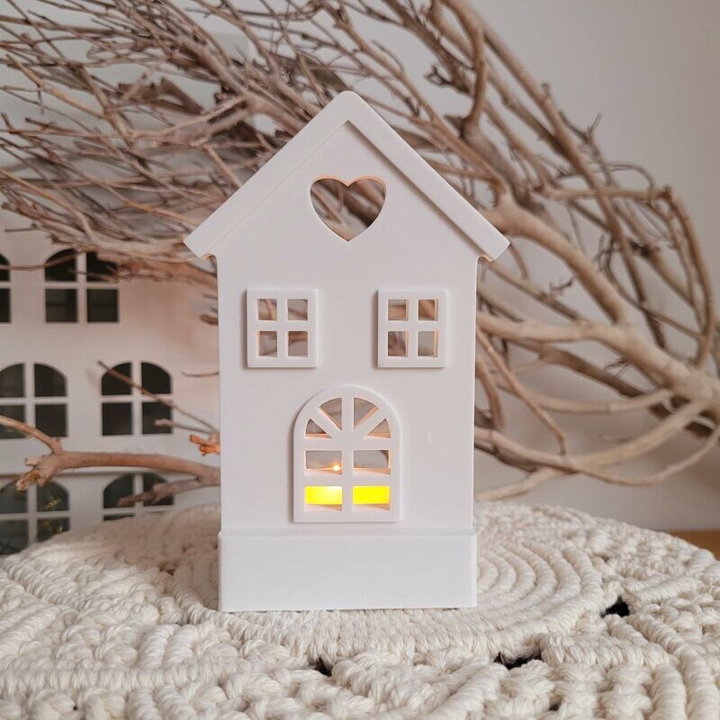 Silikon - Gießform - Haus mit Herz für Steckleiste -Lichtdeko Silikon - Gießform - Haus mit Herz für Steckleiste -Lichtdeko