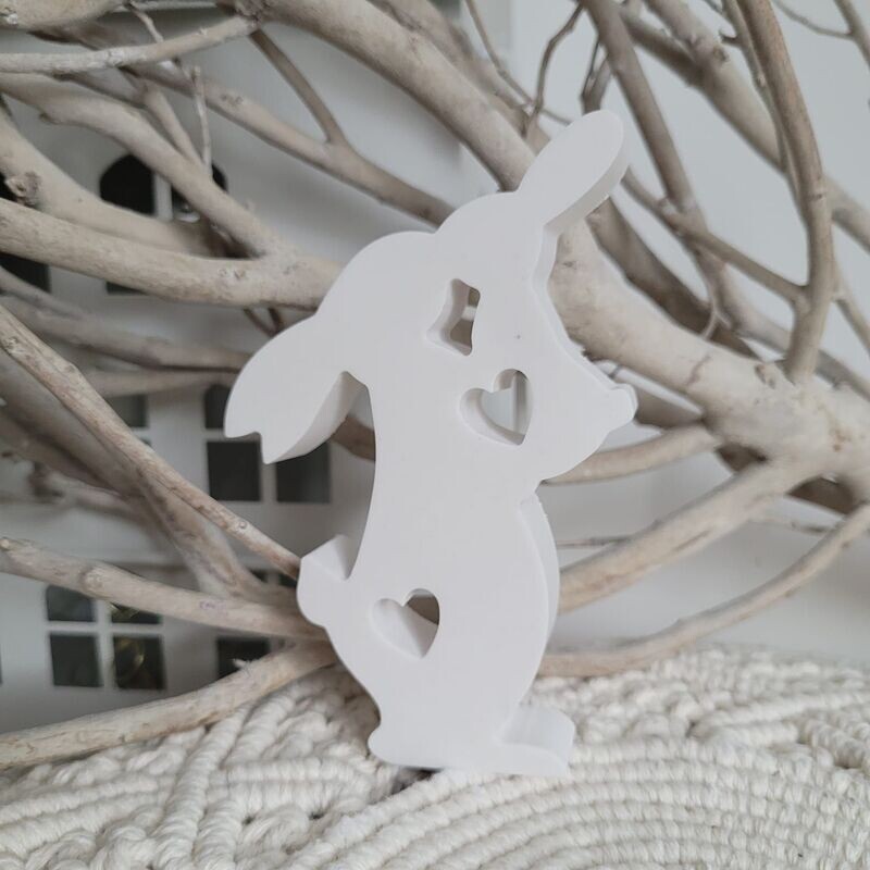 Silikon - Gießform - Love Bunnys mit Herz Silikon - Gießform - Love Bunnys mit Herz