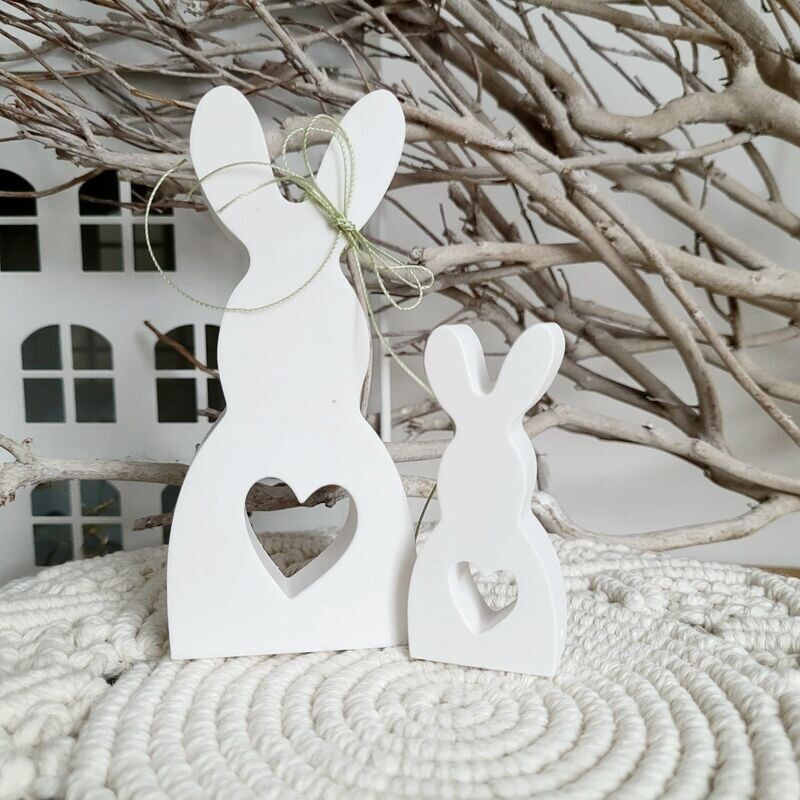 Silikon - Gießform - Osterhase mit Herzaussparung n 2 Größen Silikon - Gießform - Osterhase mit Herzaussparung n 2 Größen
