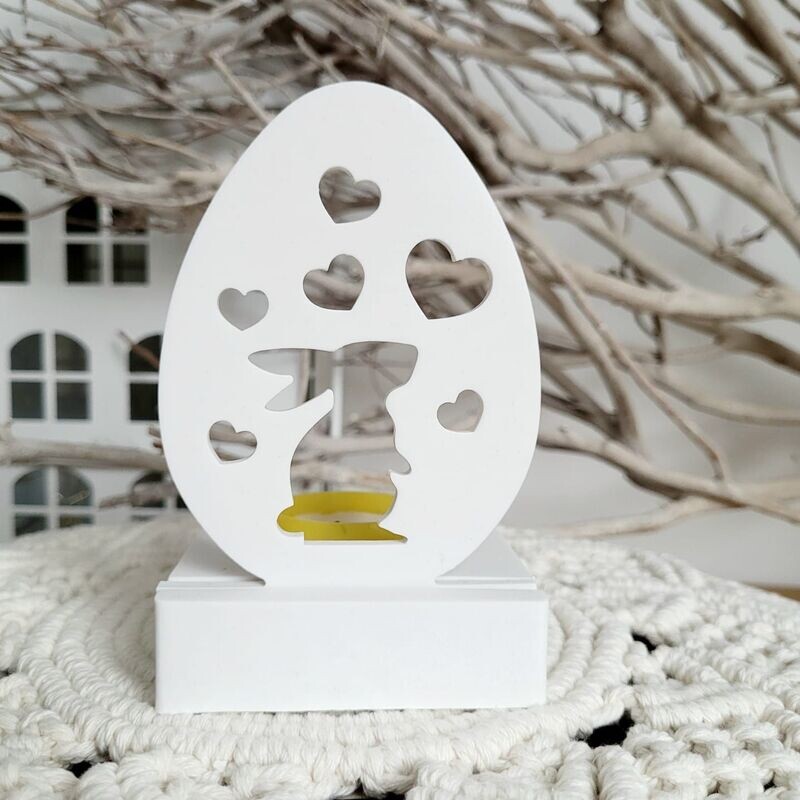 Silikon-Gießform - Osterhase mit Herzen für Steckleisten - Lichtdeko Silikon-Gießform - Osterhase mit Herzen für Steckleisten - Lichtdeko