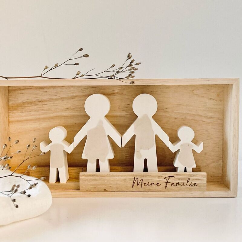 Silikon-Gießform - Matte Familie für 4 Figuren Silikon-Gießform - Matte Familie für 4 Figuren