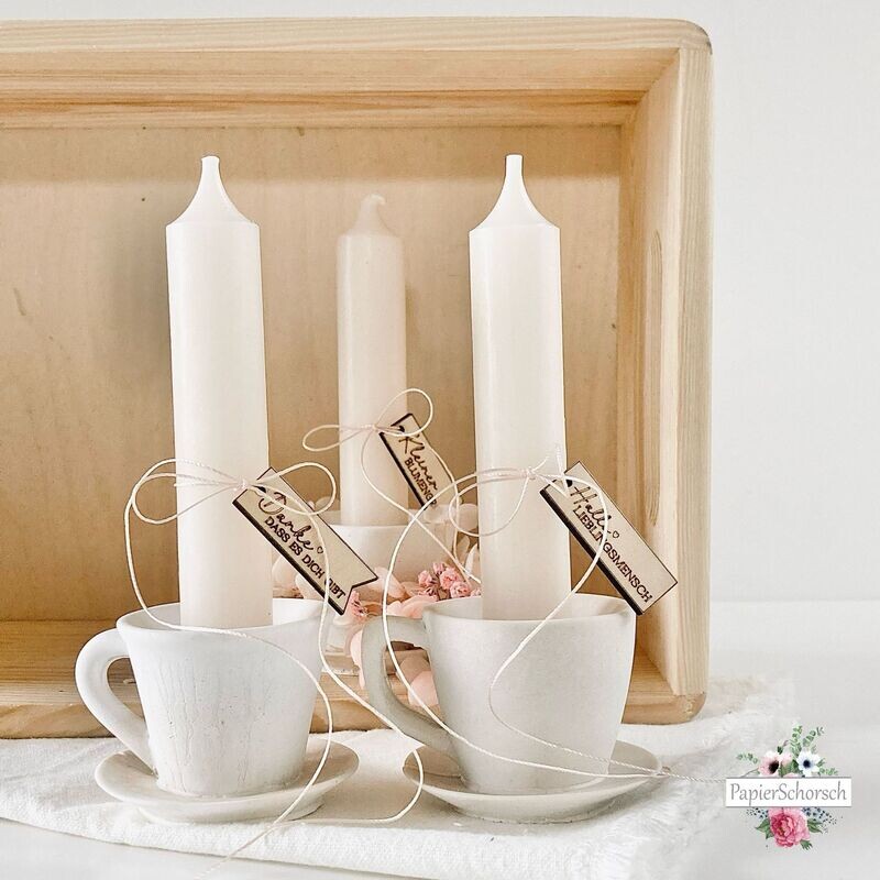 Silikon – Gießform - Kleine TASSE - Stabkerzenhalter Silikon – Gießform - Kleine TASSE - Stabkerzenhalter