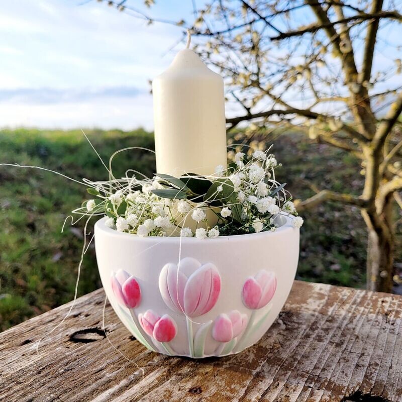Silikon-Gießform - Dekoschale Tulpe - Kerzenschale Silikon-Gießform - Dekoschale Tulpe - Kerzenschale