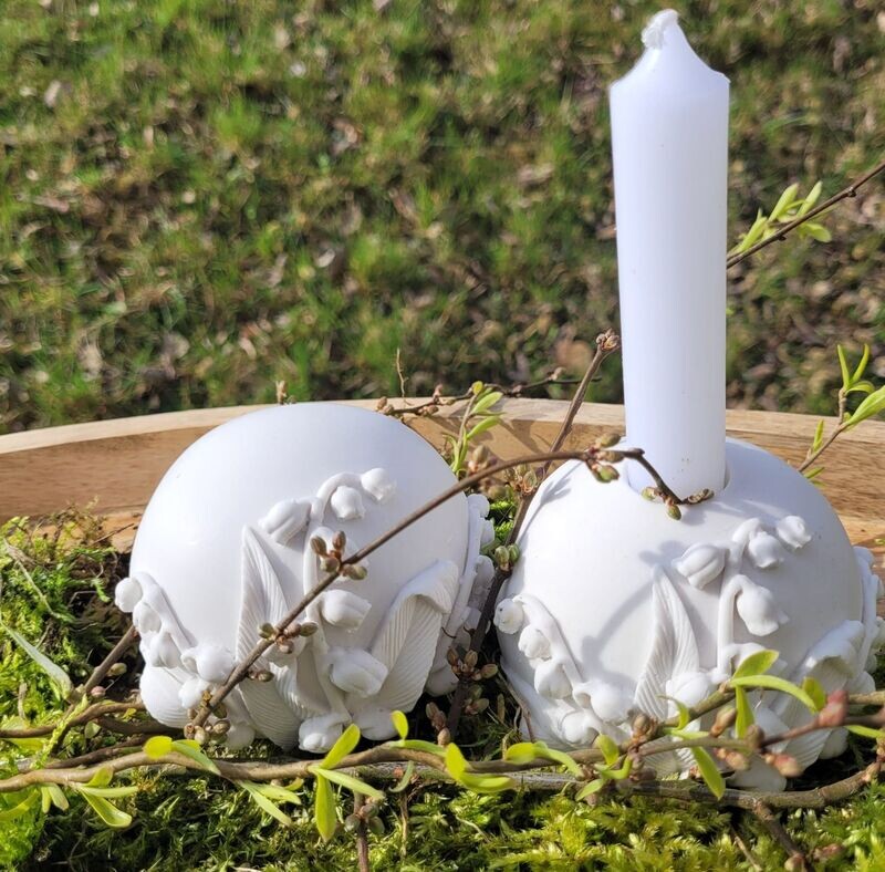 Silikon – Gießform - Dekokugel – Kerzenhalter “MAIGLÖCKCHEN” - Silikon – Gießform - Dekokugel – Kerzenhalter “MAIGLÖCKCHEN” -