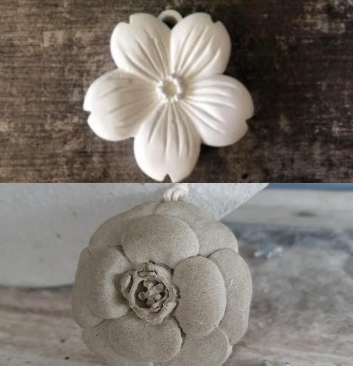 Silikon - Gießform - Blume zum hängen - 2 Varianten