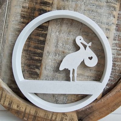 Silikon-Gießform - Storch Baby für Steckleiste