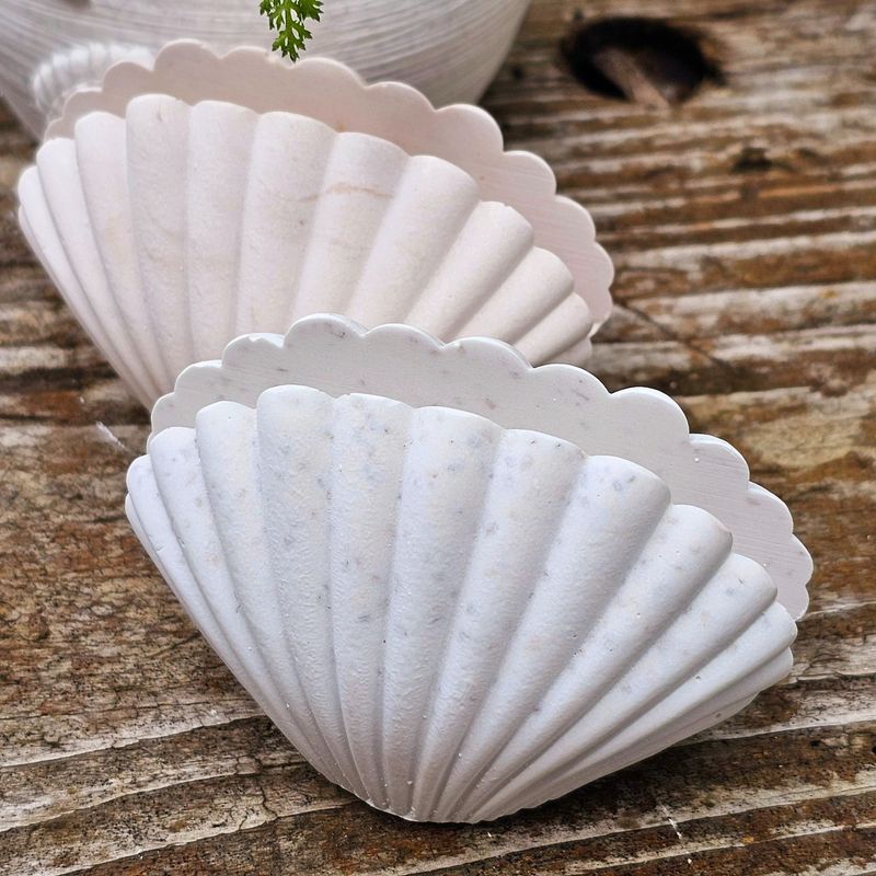 Silikon -Gießform - Großer Muschelhalter / Kartenhalter Silikon -Gießform - Großer Muschelhalter / Kartenhalter