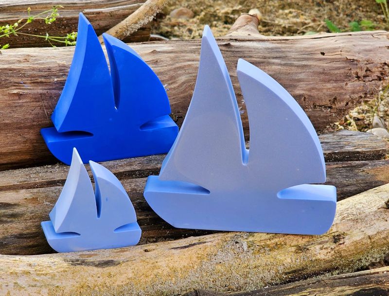 Silikon - Gießform - Matte Silikon - Gießform - Matte "4 SEGELBOOTE"