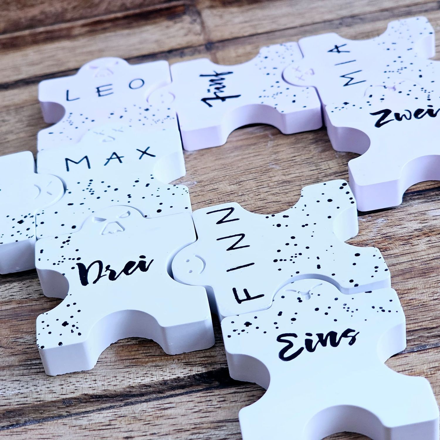 Silikon - Gießform - PUZZLE/KLETTER Strichmännchen im 6er SET