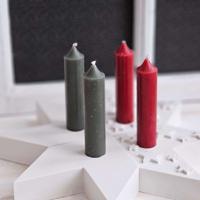 Silikon-Gießform - Baustein für Adventskranz Blanko oder Sterne Silikon-Gießform - Baustein für Adventskranz Blanko oder Sterne