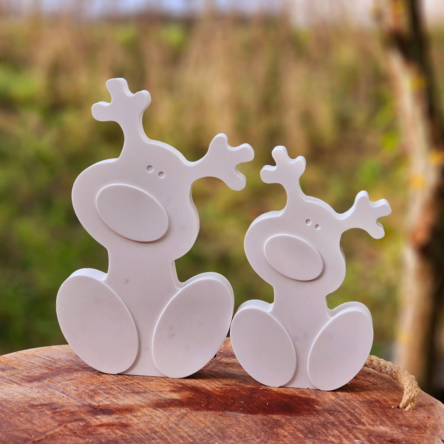 Silikon - Gießform - Mini "Sitzende Weihnachtselche" im 2er SET