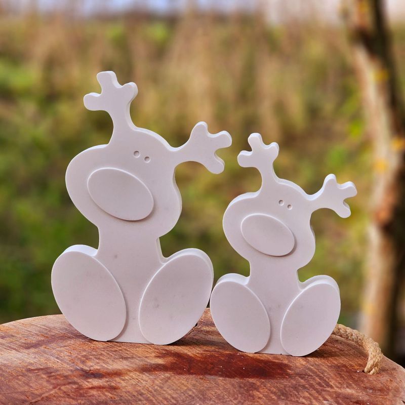 Silikon - Gießform - Mini Silikon - Gießform - Mini "Sitzende Weihnachtselche" im 2er SET