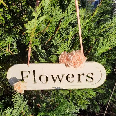Silikon - Gießform - Dekoschild FLOWERS zum hängen/B-WARE/SALE 75% Rabatt