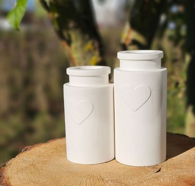 ​Silikon – Gießform  - Kleine Herzvase