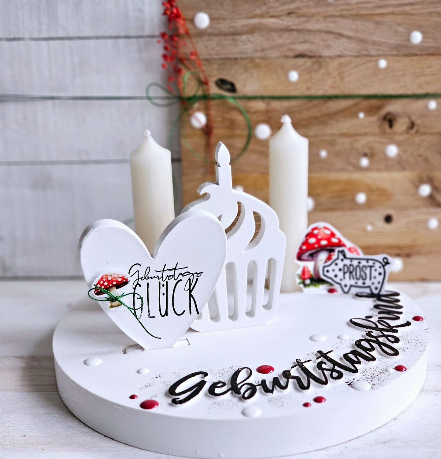 Silikon - Gießform - Geburtstagsteller – Geburtstagsstecker – Geburtstag-Kerzenhalter – mit Steckleisten
