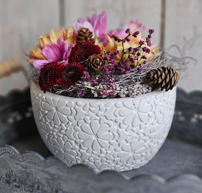 Silikon - Gießform - Dekoschale - Blumenmosaik - Kerzenschale Silikon - Gießform - Dekoschale - Blumenmosaik - Kerzenschale