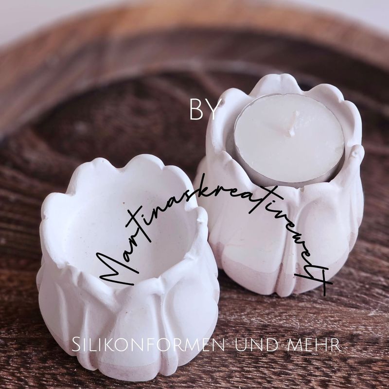 Silikonform Teelichthalter  Silikonform Teelichthalter "TULPE"/Blumen/Blüten/Gießform