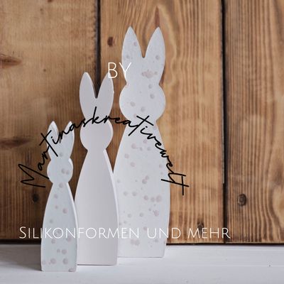 Silikon - Gießform - Hasenfamilie schlicht- 3 Grössen Silikon - Gießform - Hasenfamilie schlicht- 3 Grössen