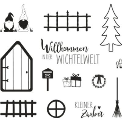 RAYHER Clear Stamps Kleine Wichtelwelt/Stempeln/Weihnachten RAYHER Clear Stamps Kleine Wichtelwelt/Stempeln/Weihnachten