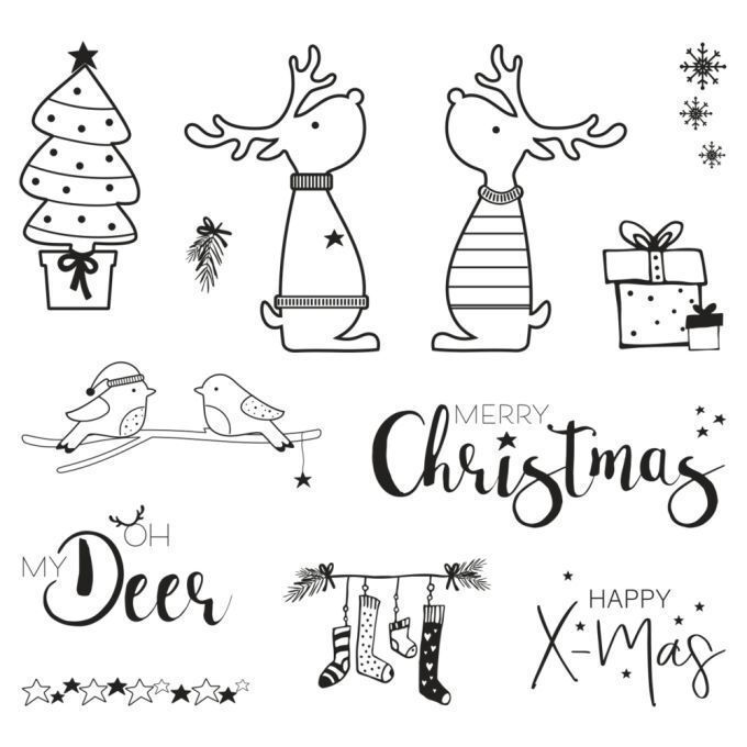 RAYHER - Clear Stamps - Rentierfreunde RAYHER - Clear Stamps - Rentierfreunde