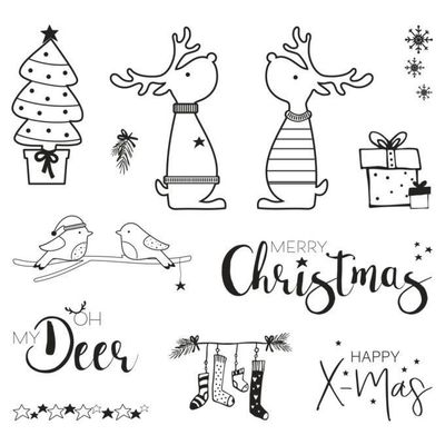 RAYHER - Clear Stamps - Rentierfreunde
