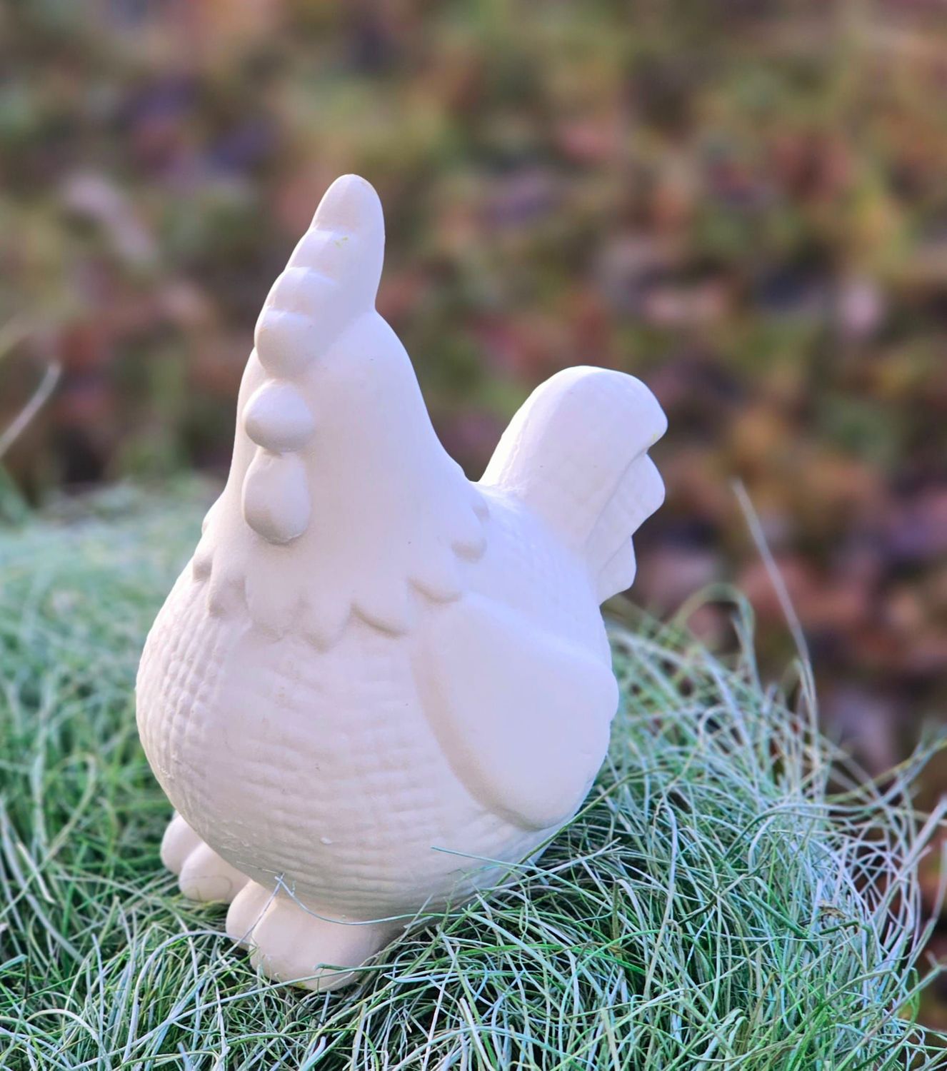 Silikon - Gießform - Helmine und Herbert, Hahn und Huhn: 3135 Helmine H/B/T: 10,5 x 7 x 9,5 cm