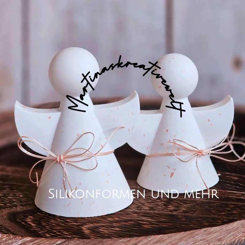 Silikon - Gießform - Kleine Puristische Engel in 2 Größen Silikon - Gießform - Kleine Puristische Engel in 2 Größen