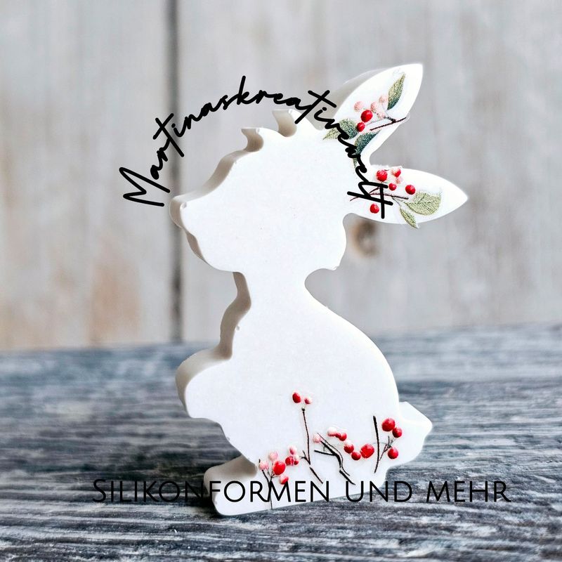 Silikon - Gießform - Minis Silikon - Gießform - Minis "Witziger" Osterhase im 4er SET